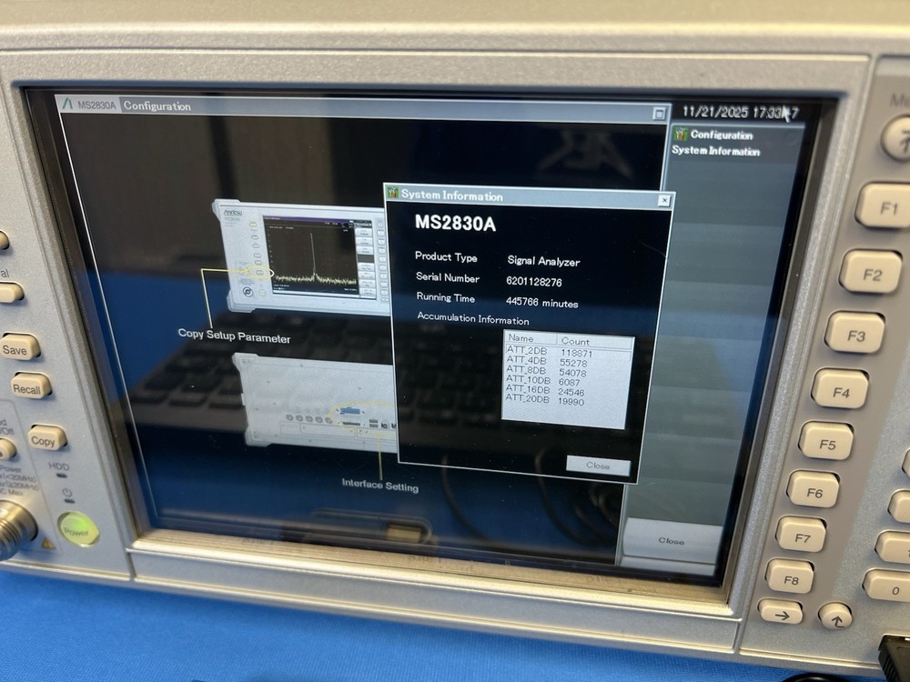 Anritsu MS2830A 9kHz-3.6GHz RF Spectrum Analyzer *FULLY LOADED*