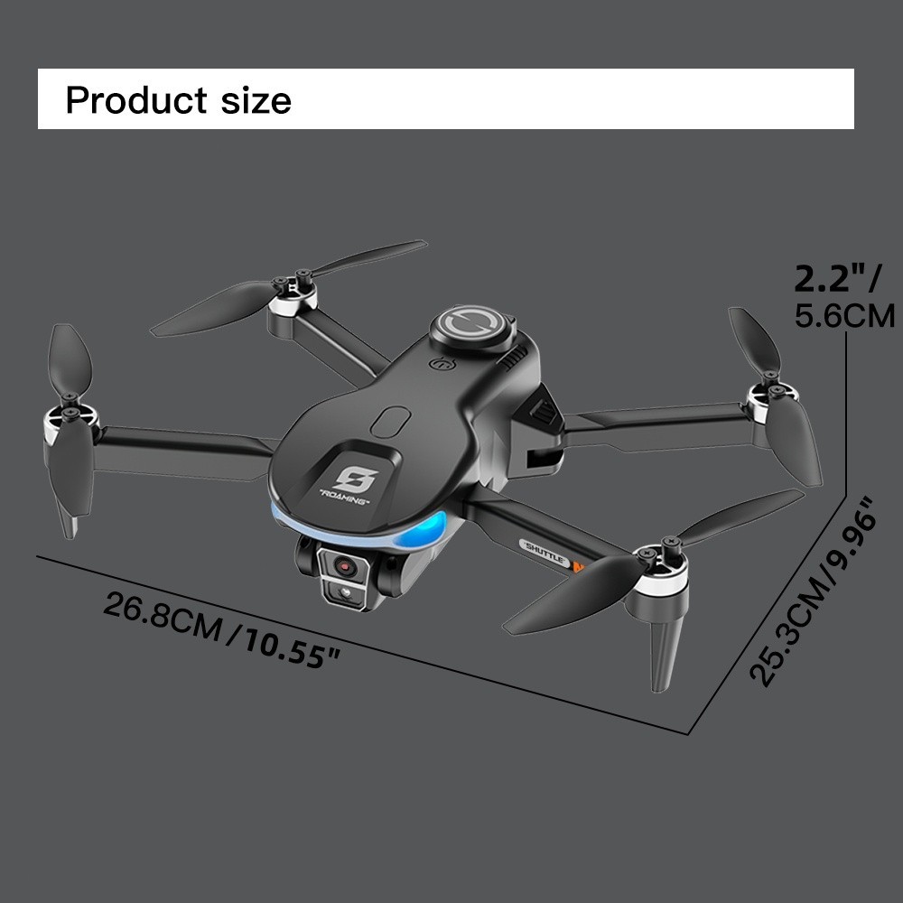 Drone with HD Dual Camera for Beginners, Large Remote Screen & Body LCD Display