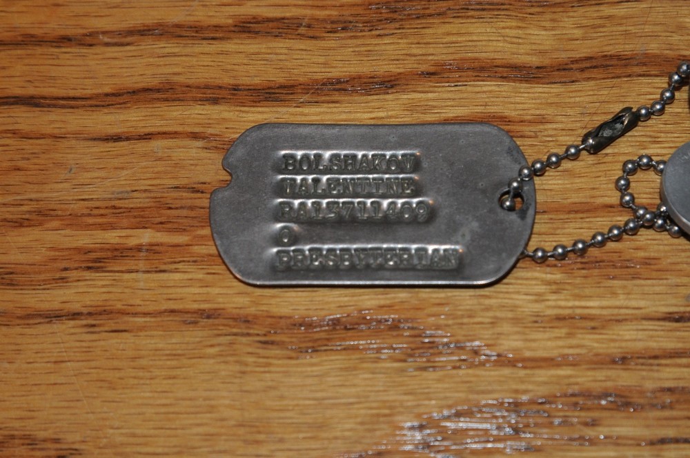 Vintage Antique US Military ID Dog Tag Bolshakov Valentine Pressbitian With Keys
