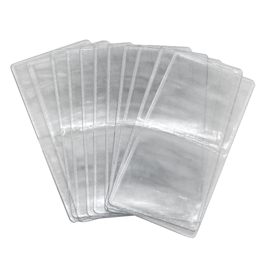 50Pack Double Pocket 2x2" Vinyl Coin Flips Storage Display -Clear Plastic Holder