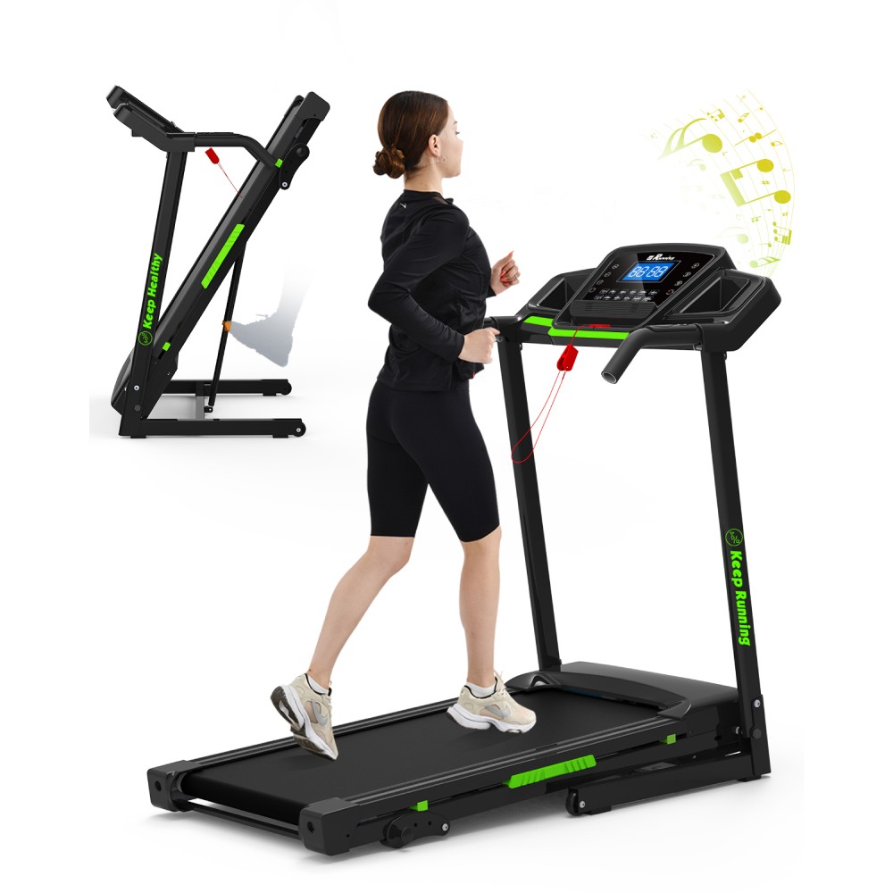 Folding Treadmill with Incline, 12 Programs, 3.5HP Motor, 330LBS Capacity