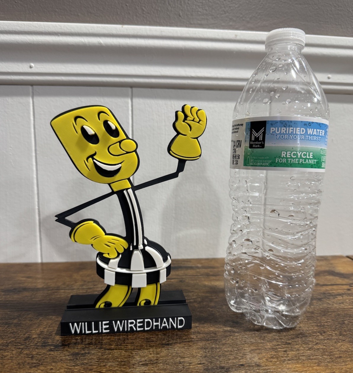 6” Willie Wiredhand Figure Retro Electric Mascot Display Statue Utility Office