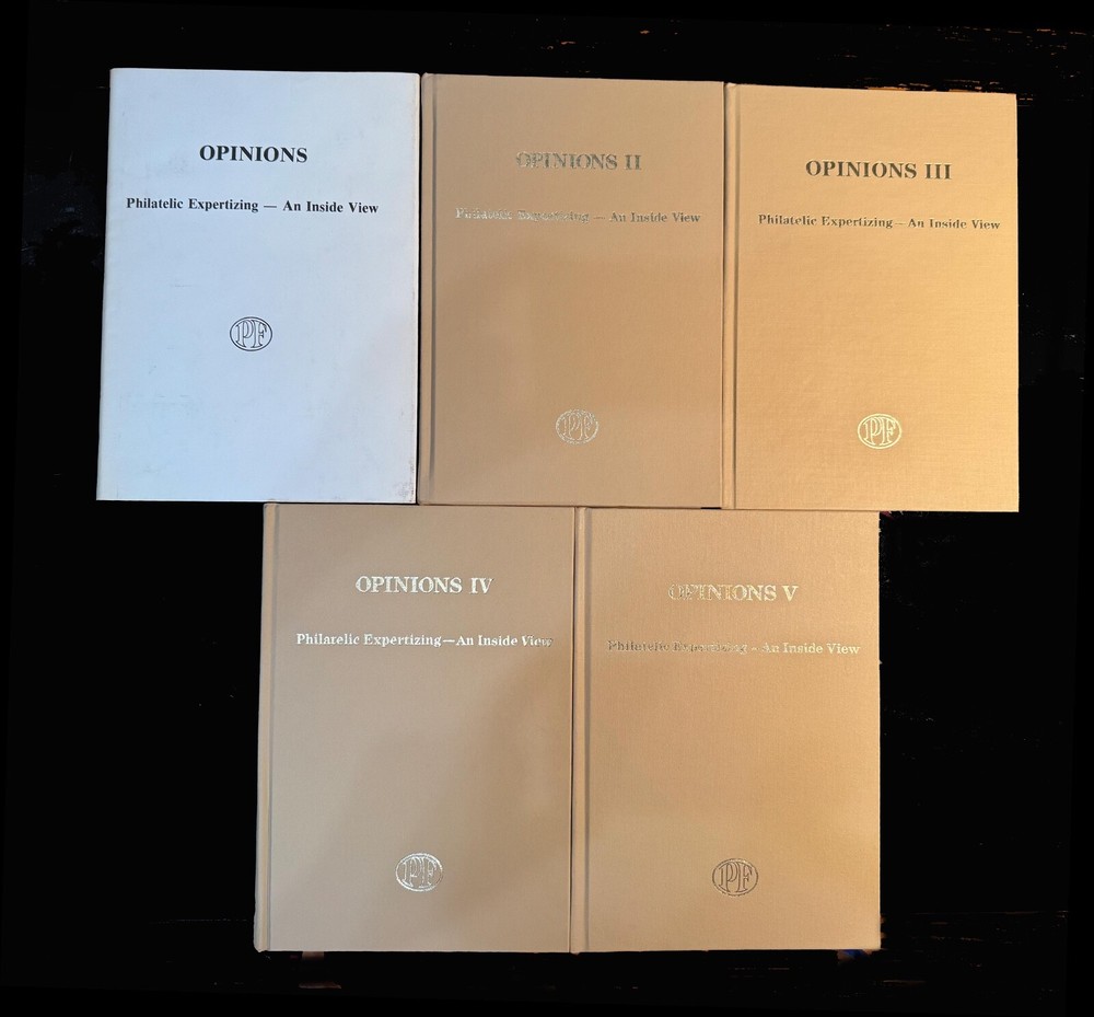 PERFECT CONDITION - COMPLETE 5-VOLUME SET SET PHILATELIC FOUNDATION OPINIONS