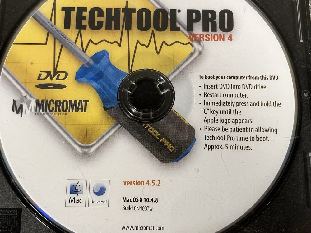 TechTool Pro Version 4 Mac DVD & CD v4.5.2 v4.0.4 Micromat
