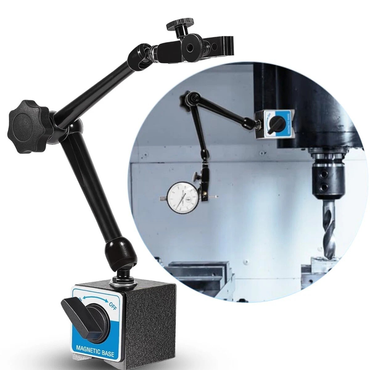 H-295 For Noga Dial Gage Test Indicator Holder Magnetic Base 176lb DG61003