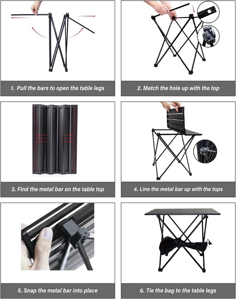 Blue Lightweight Portable Camping Table - Easy Assembly & Multipurpose Use