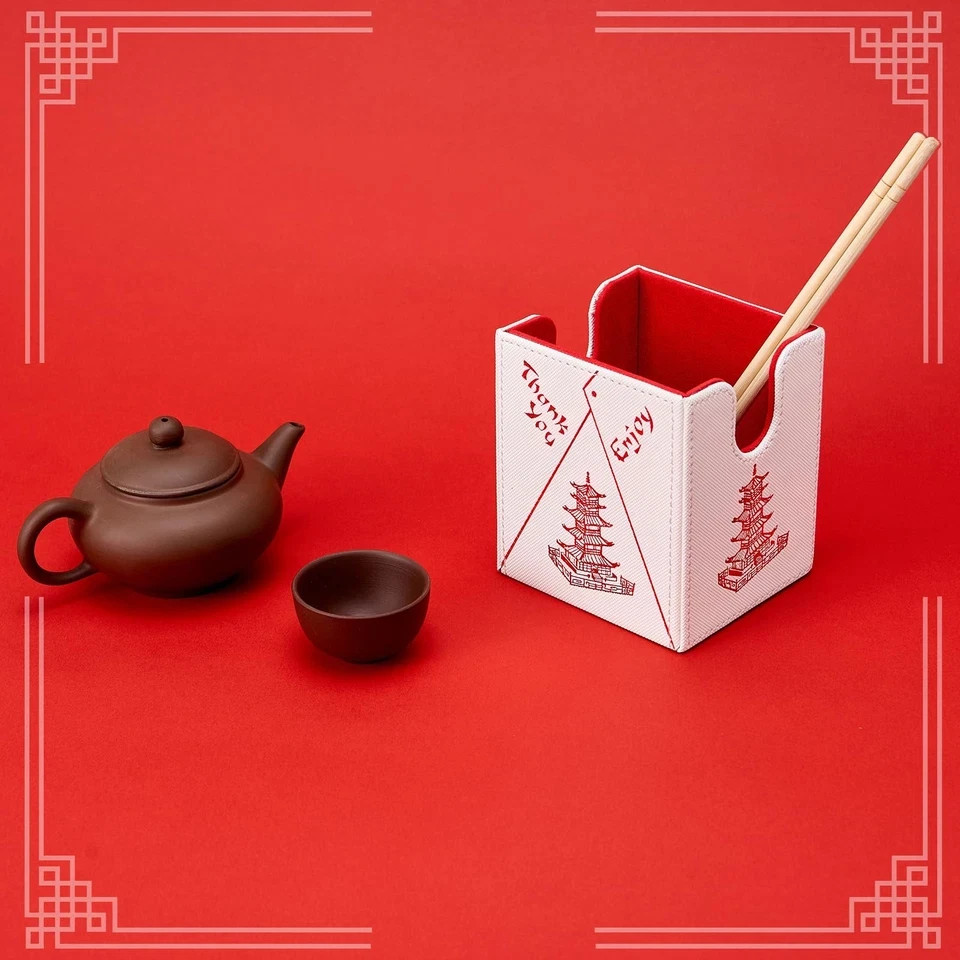 Venssu Chinese Takeout MTG Deck Box, Commander Deck Case Fits 100