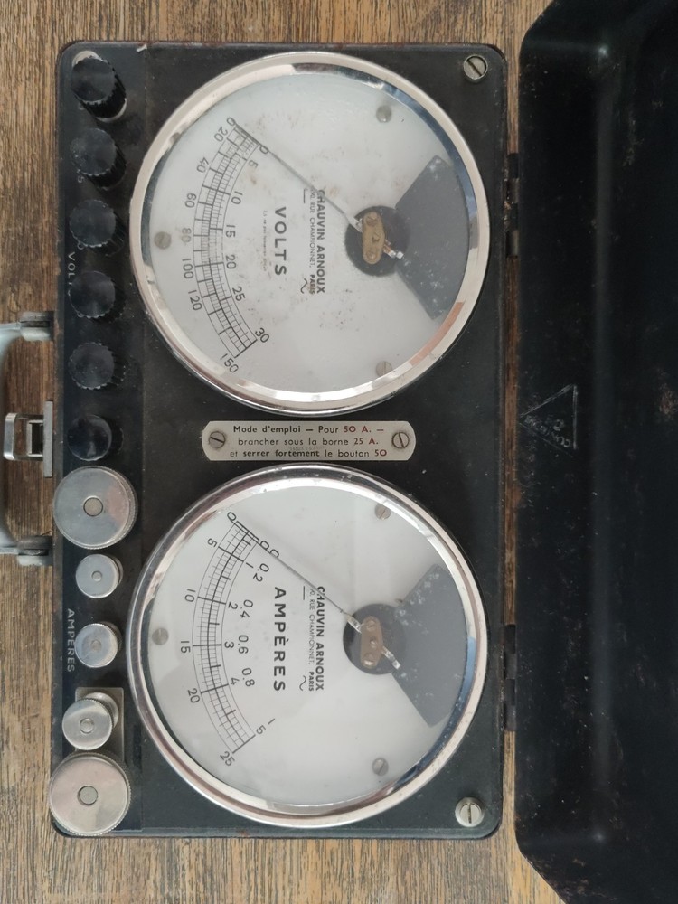Old Voltmeter/Ammeter CHAUVIN & ARNOUX