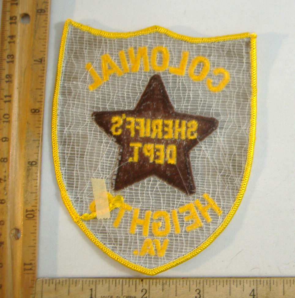 COLONIAL HEIGHTS VIRGINIA SHERIFF FABRIC PATCH