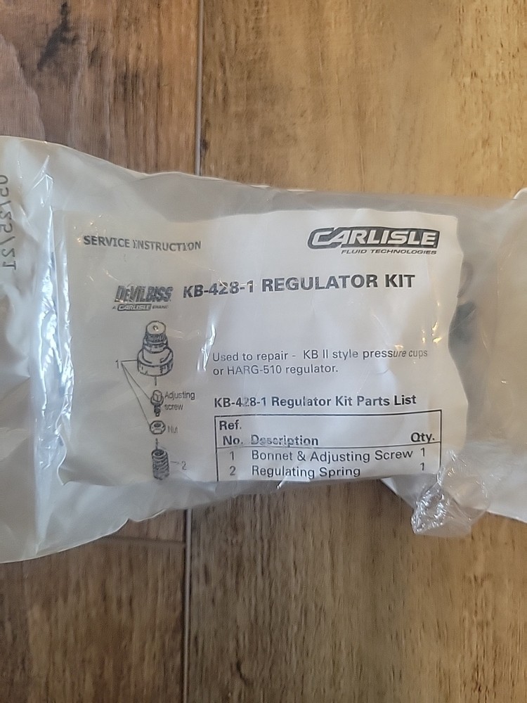 Devilbiss Regulator Service Kit, Less Body KB-428-1 NOS