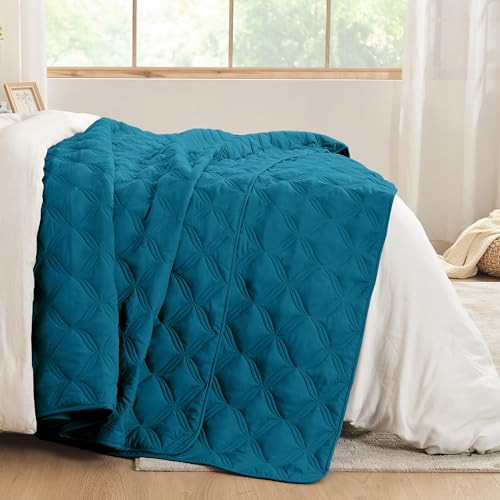 Quilt Set Teal - Oversized Lightweight Summer California King Teal Blue