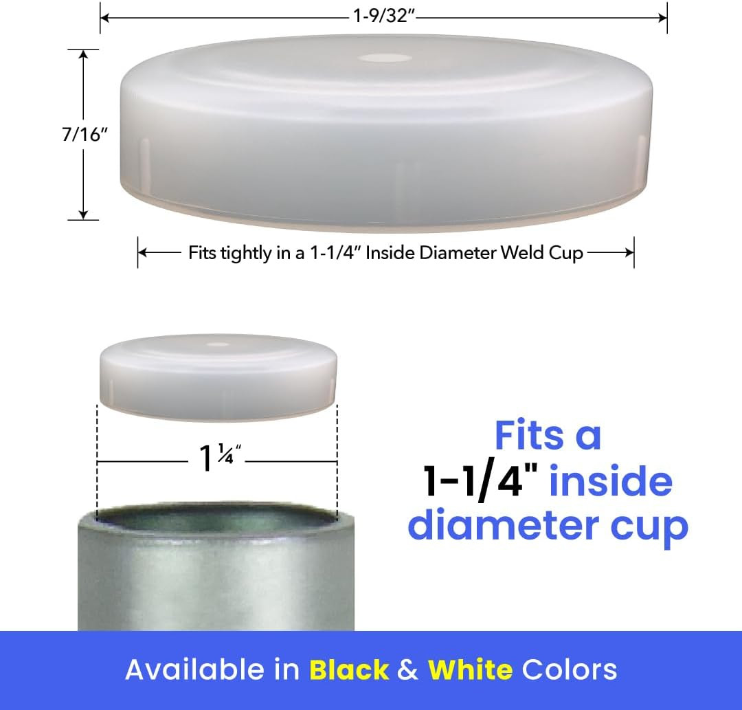 1-1/4" Deluxe Wrought Iron Patio Furniture Feet Glides, Round Plastic Chair L...