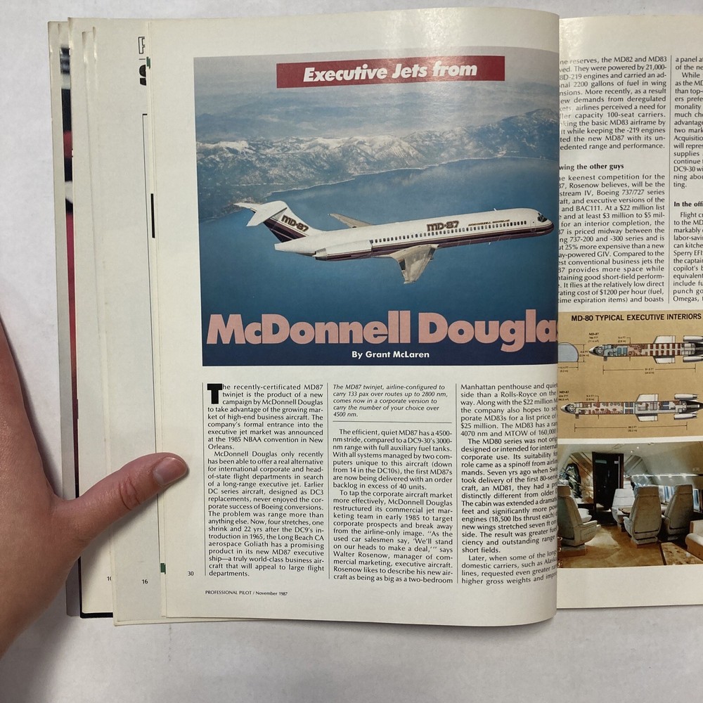 Professional Pilot - November 1987 Issue
