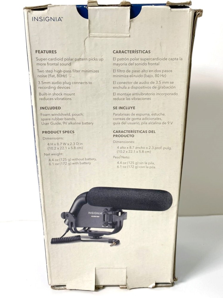 Camera-Mounted Shotgun Condenser Microphone - Black