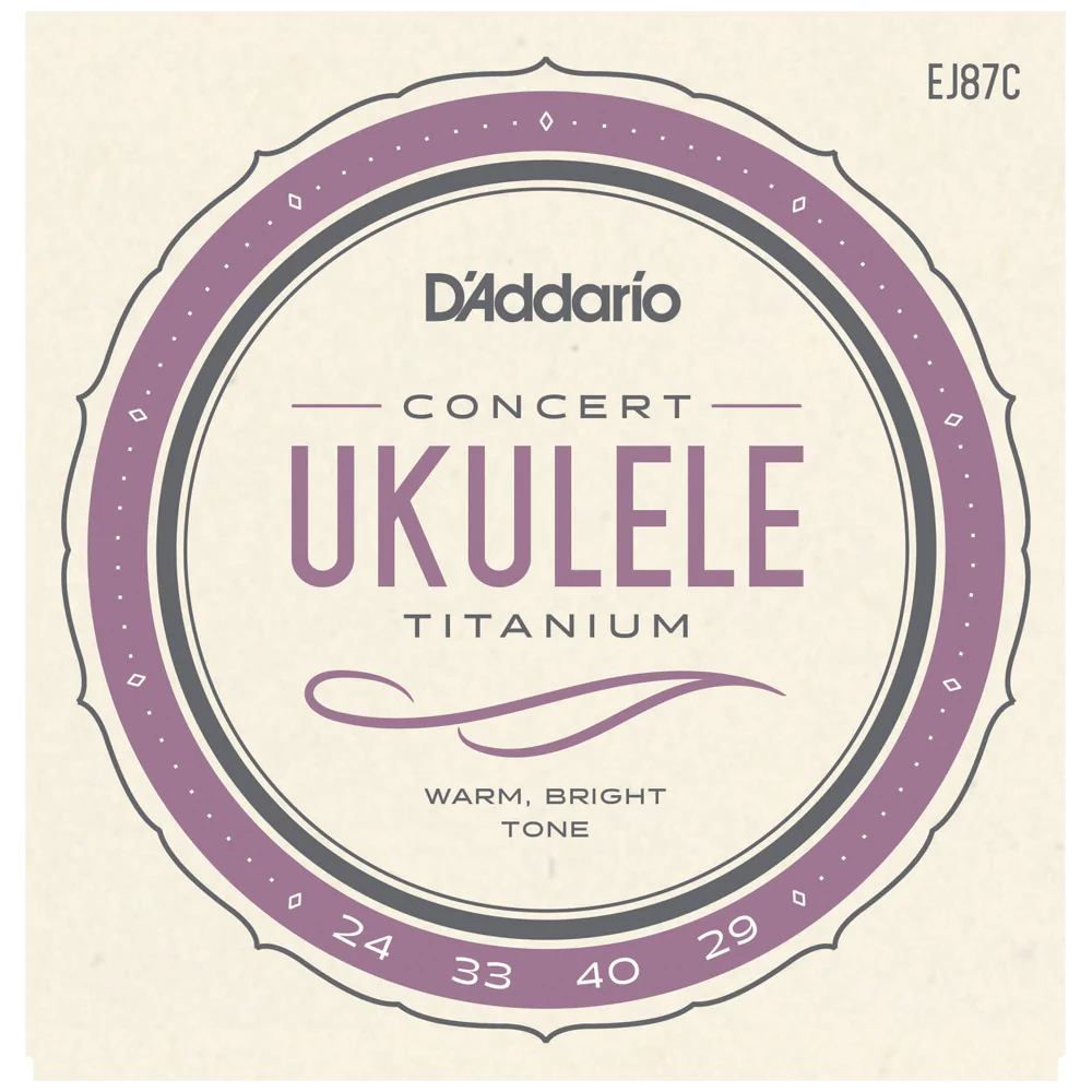 D'Addario EJ87C Titanium Ukulele Strings, Concert