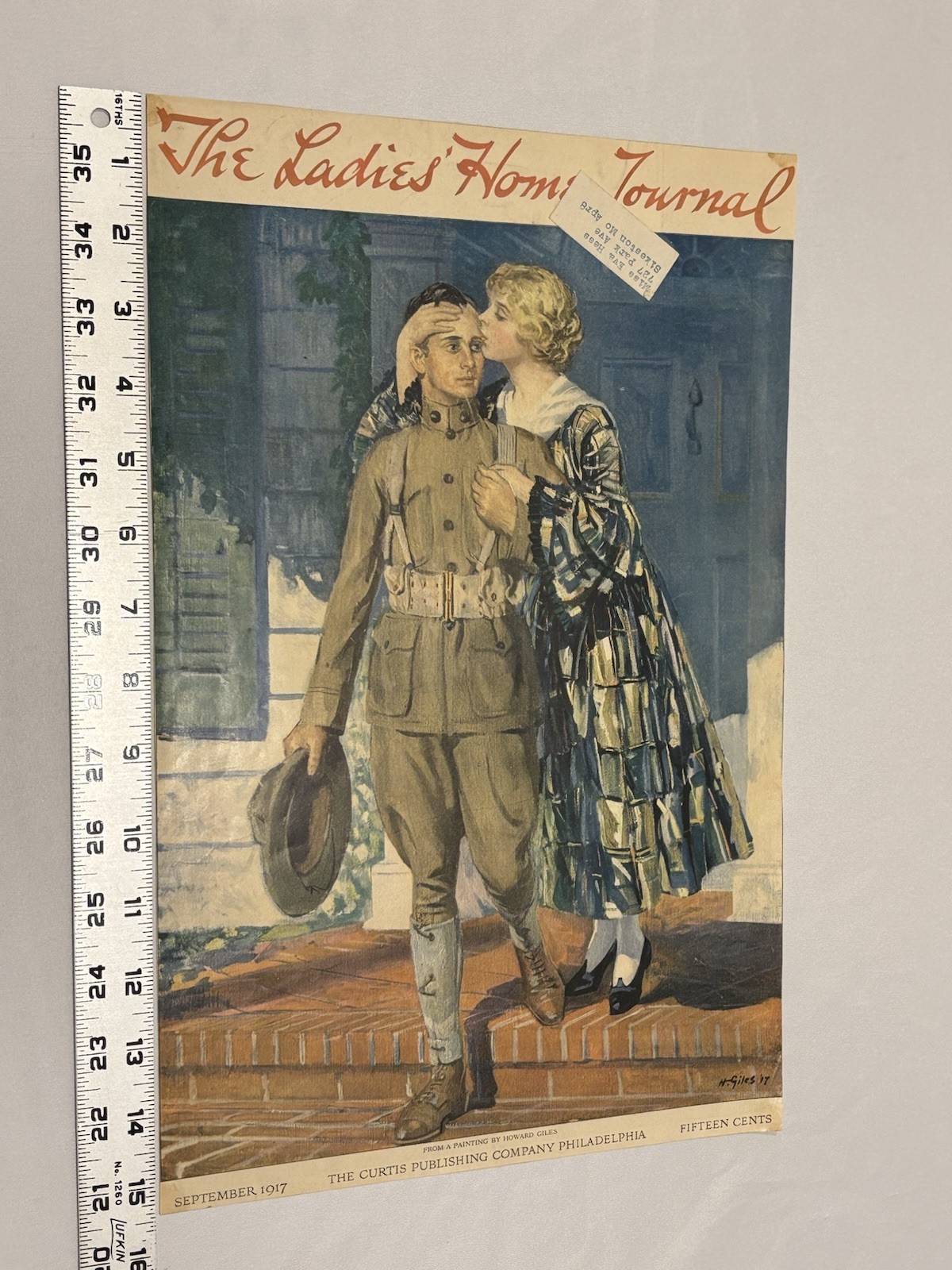 VTG Ladies Home Journal 1917 Howard Giles Soldier Art Ephemera Magazine Cover