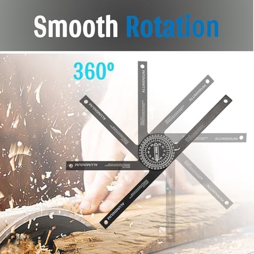 SameYa 7.28 Inch Precision Miter Saw Protractor, Aluminum Protractor Angle