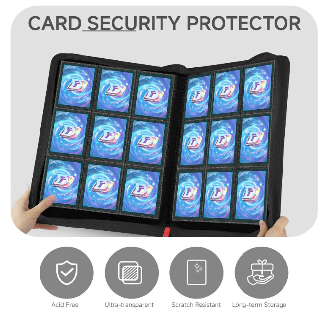 Vault X 9 Pocket Trading Card Zip Binder, 360 Cards, Premium Exo-Tec Album Mater