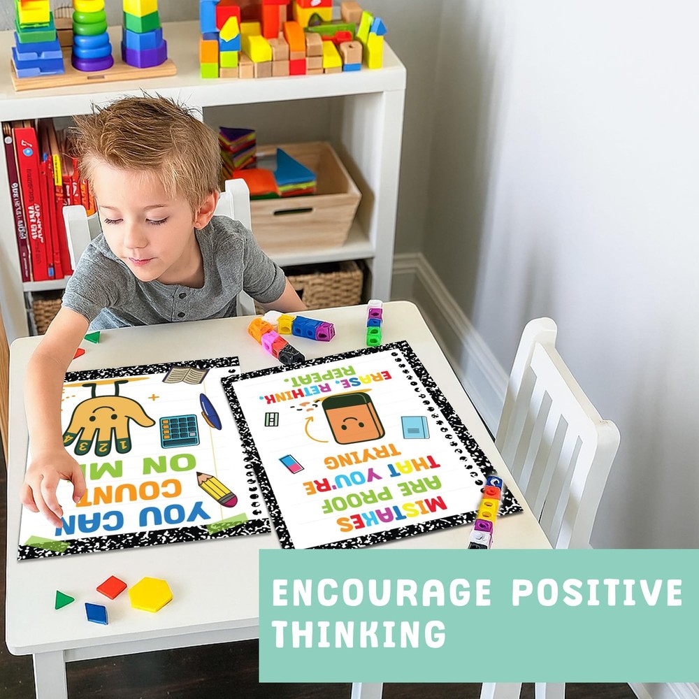 KATINAT 6pcs Math Posters for Middle School, Elementary and High School, Math...