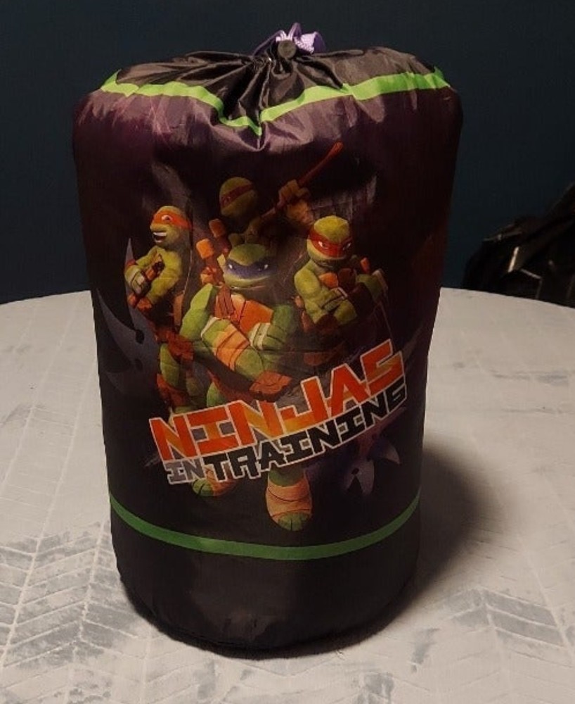 Kids Ninja Turtle Sleeping Bag With Case