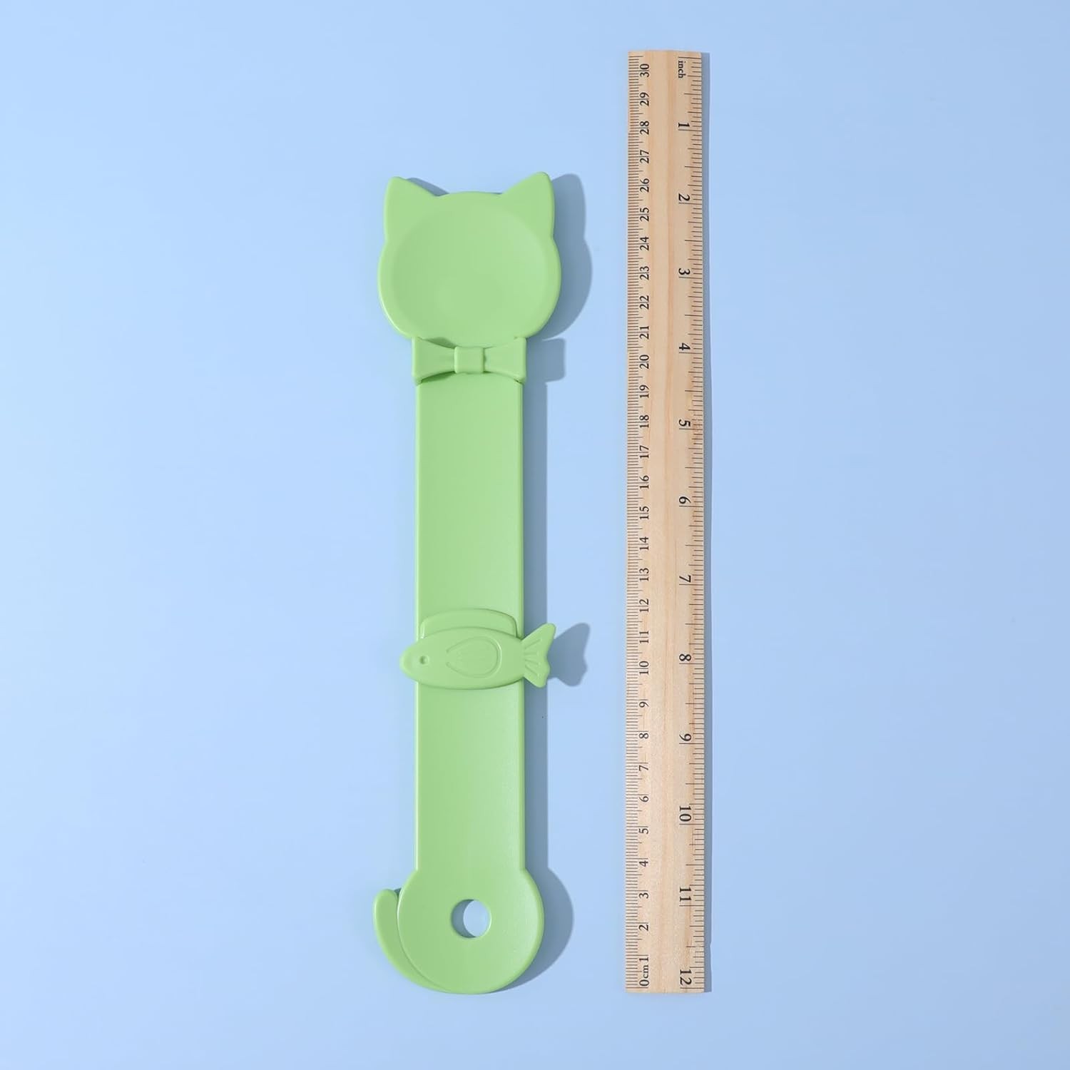 Cat Treat Spoon Squeeze Feeder, Durable Churu Spoon for Wet Food & Snacks, Green