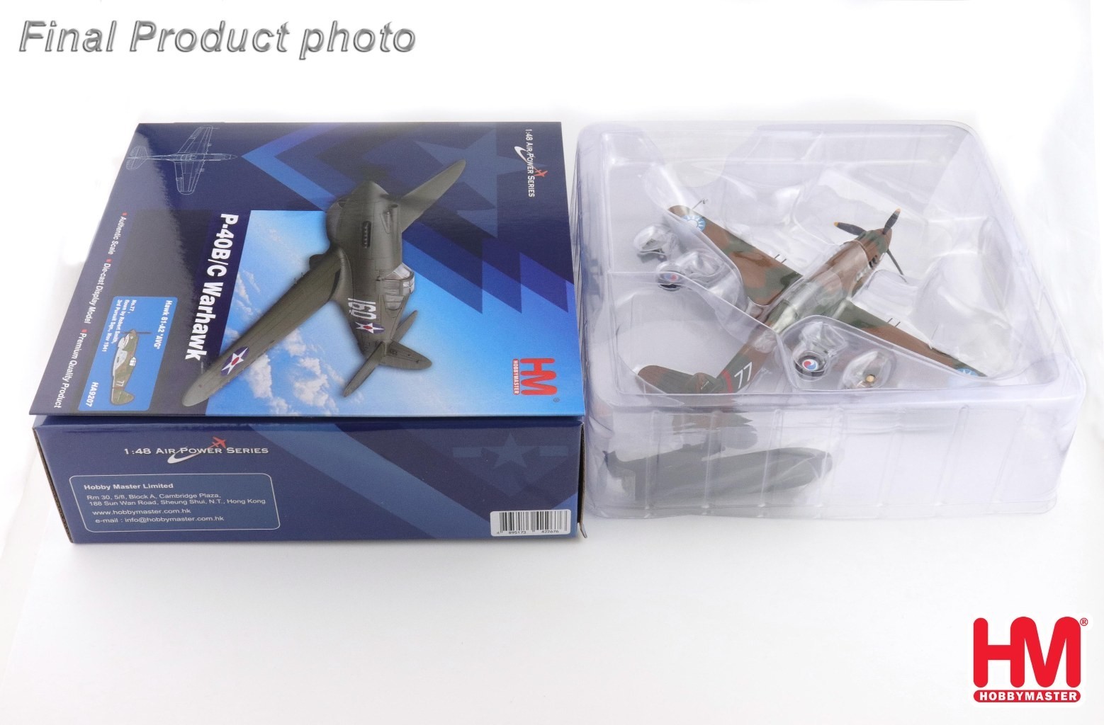 Hobby Master 1/48 P-40B Warhawk AVG Flying Tigers 3rd PS Hell's Angels HA9207