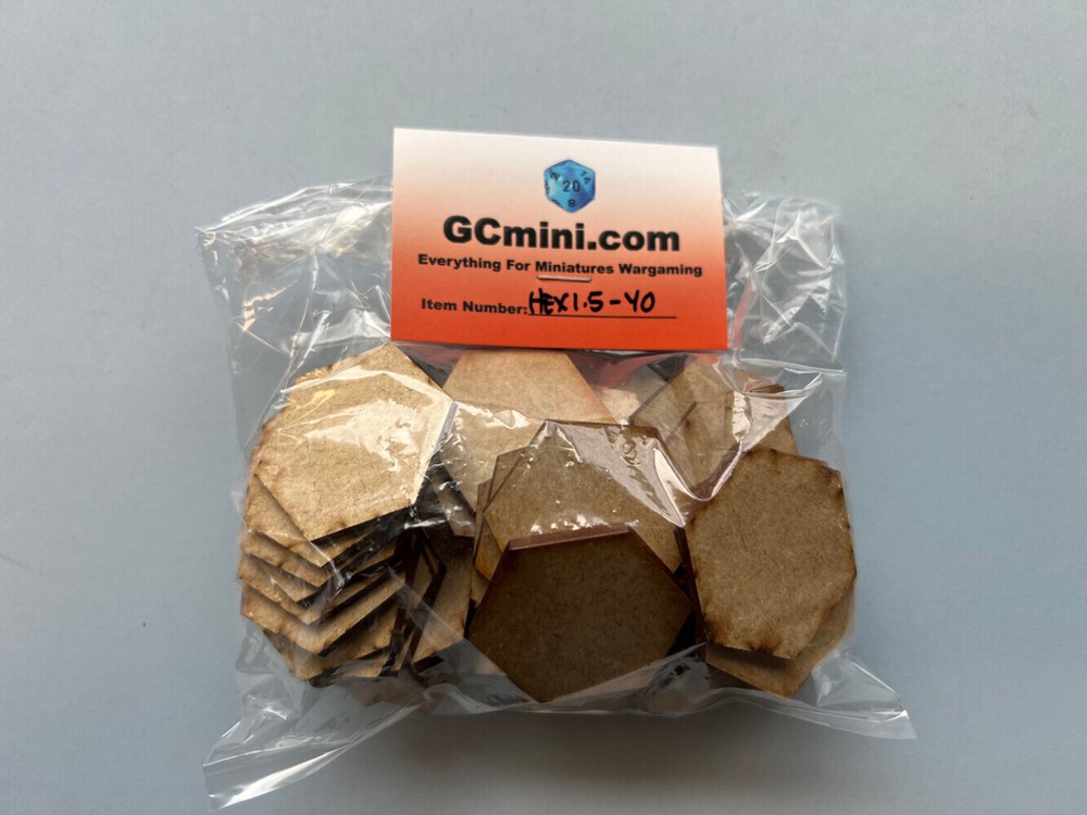 1.5" (38mm) Hex Bases - 40 per pack