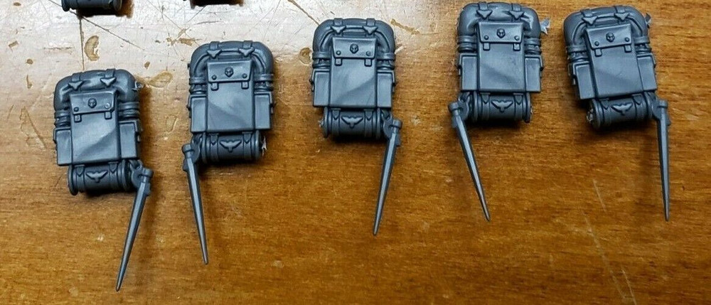 Warhammer 40k Kill Team Bits Krieg Veteran Guardsmen Rucksack Backpack X5 A