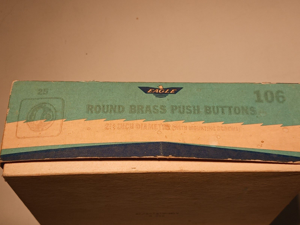 EAGLE ELECTRIC NO. 106 2-1/4" RND BRASS PUSH BUTTON