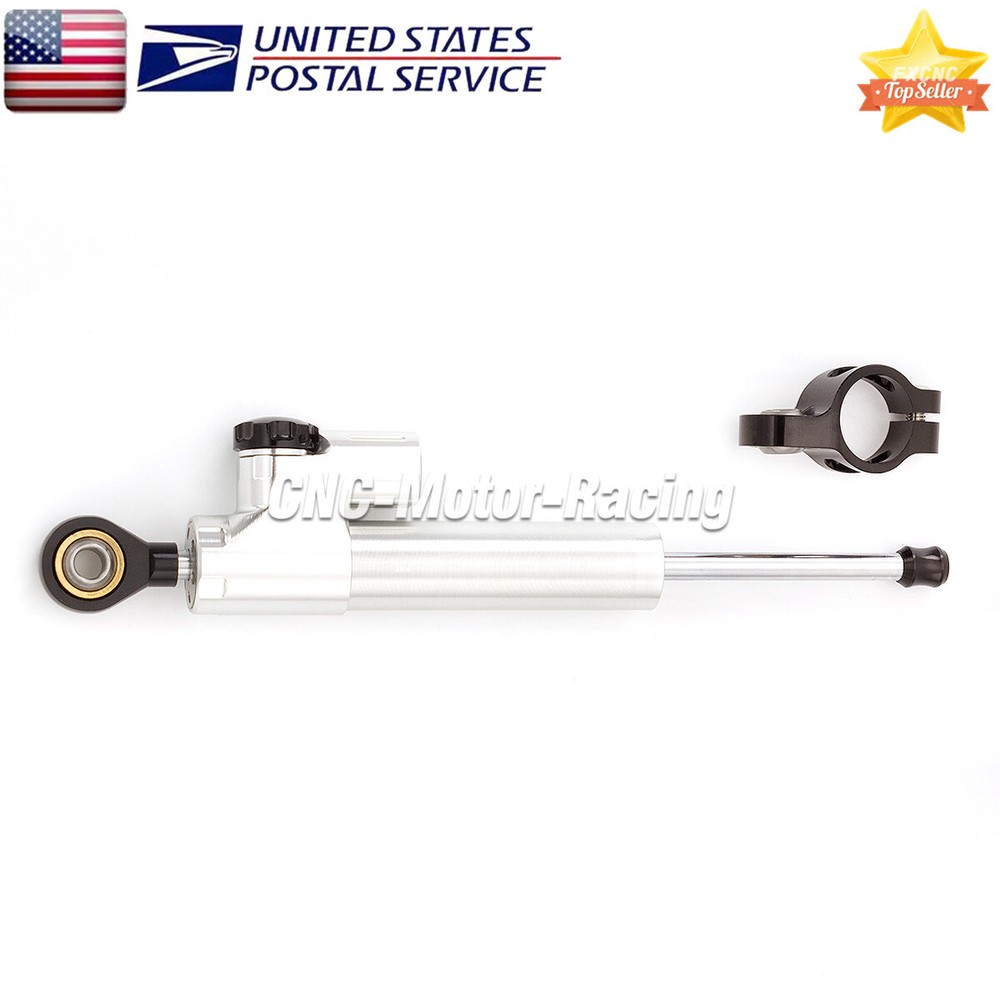 CNC Steering Damper Stabilizer Linear Reversed Shock Universal Aluminum Piston