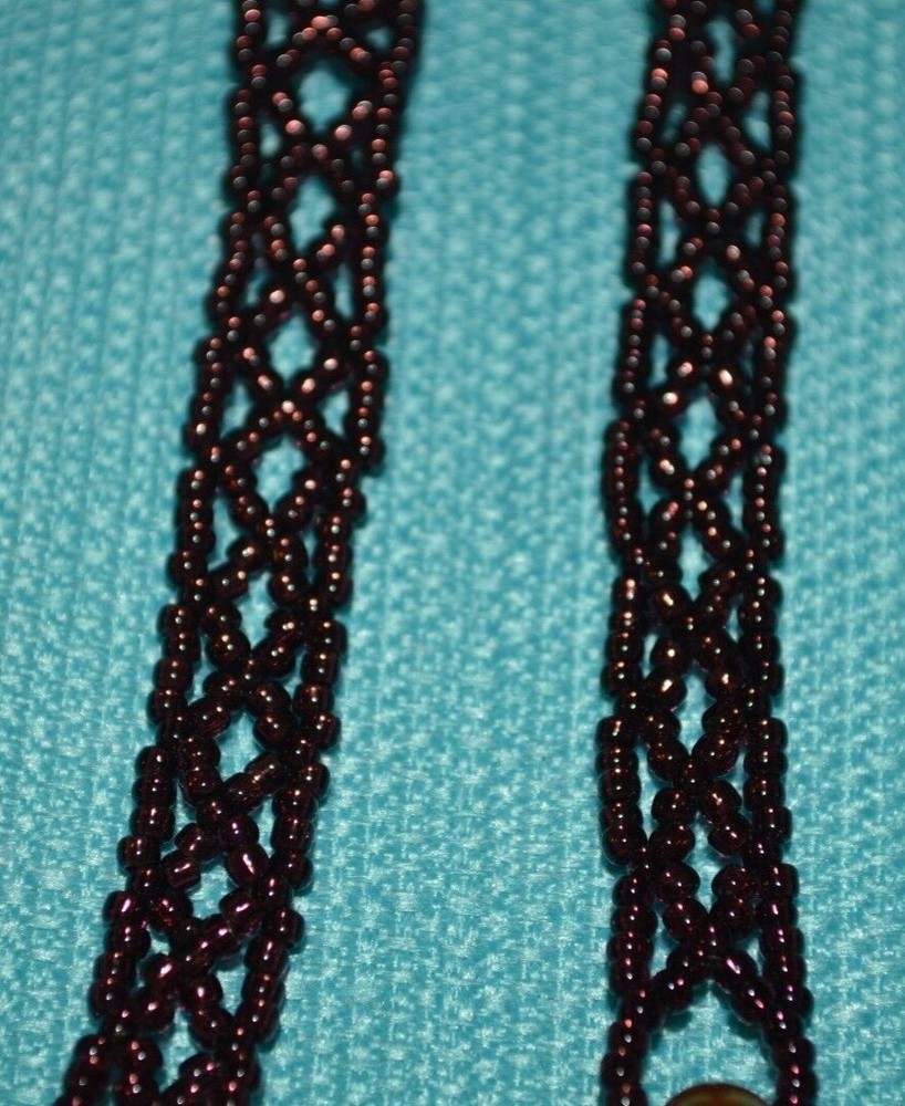 Multi Colored Hand Beaded Necklace, Bracelet and Earrings Set 