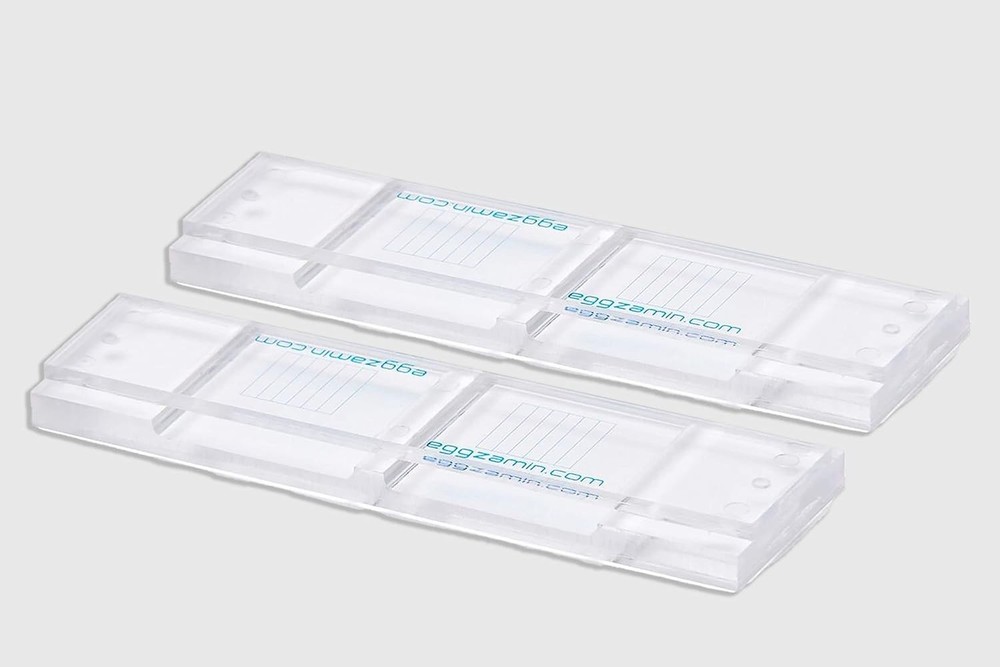 Bundle of 2 McMaster Method Microscope Slides, FEC (Fecal Egg Count) Double C...