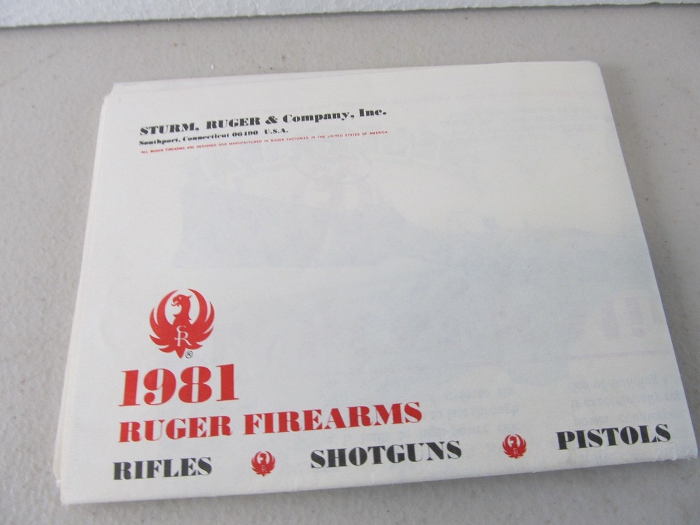 1979 Ruger Model Single Six & 1981 Advertisement + Sticker
