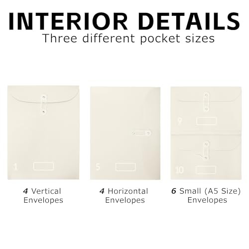 Important Document Organizer with Labels Expanding File Folder Storage Binders