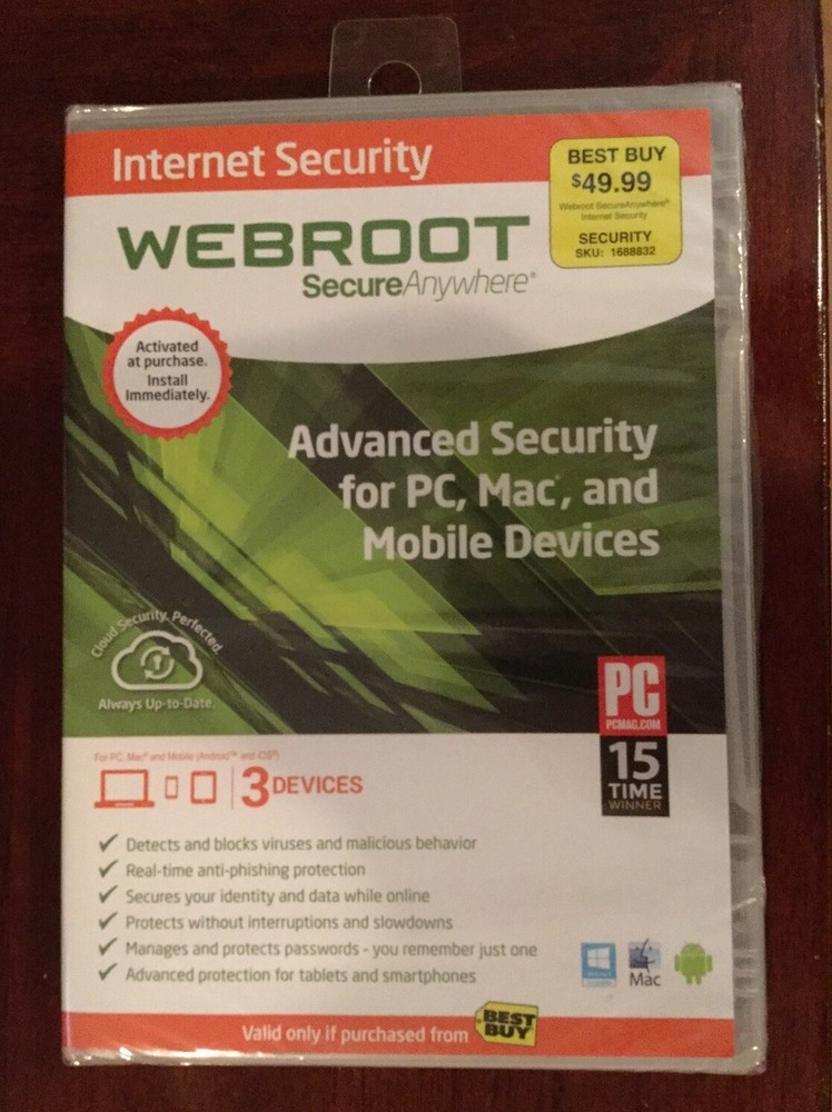 Webroot SecureAnywhere Internet Security Full Version for PC Mac & Mobile