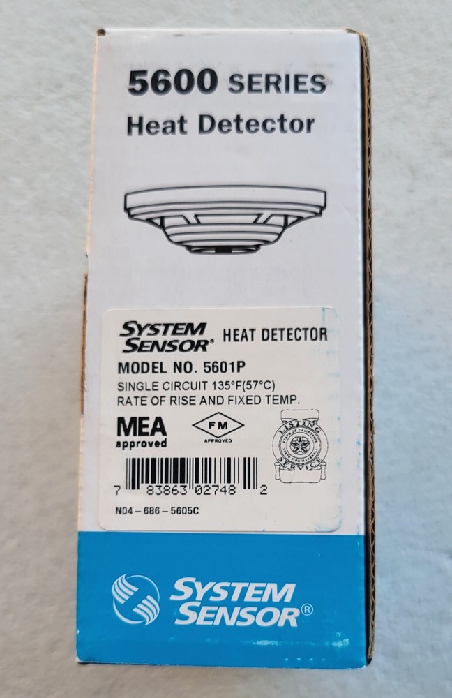 System Sensor Model No, 5601P Heat Detector, New Open Box