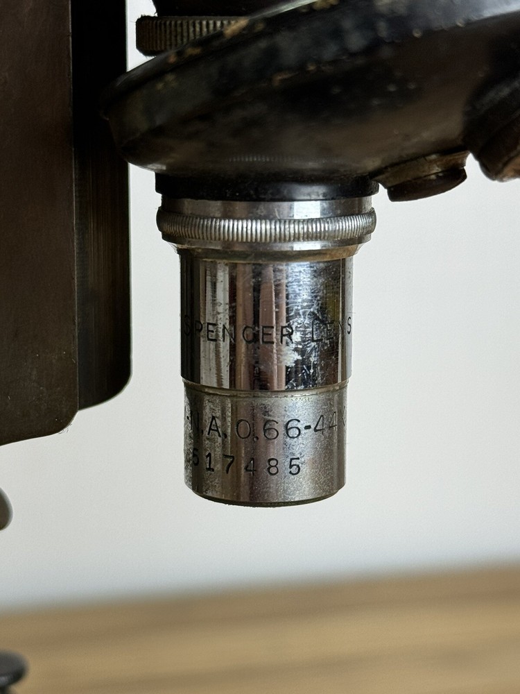 VINTAGE EARLY 1900'S SPENCER BRASS MICROSCOPE