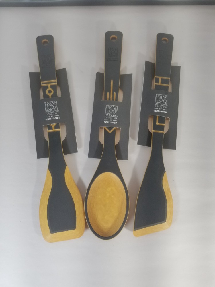 Epicurean Frank Lloyd Wright Collection 3 Piece Utensils Tool Set 13.5" New