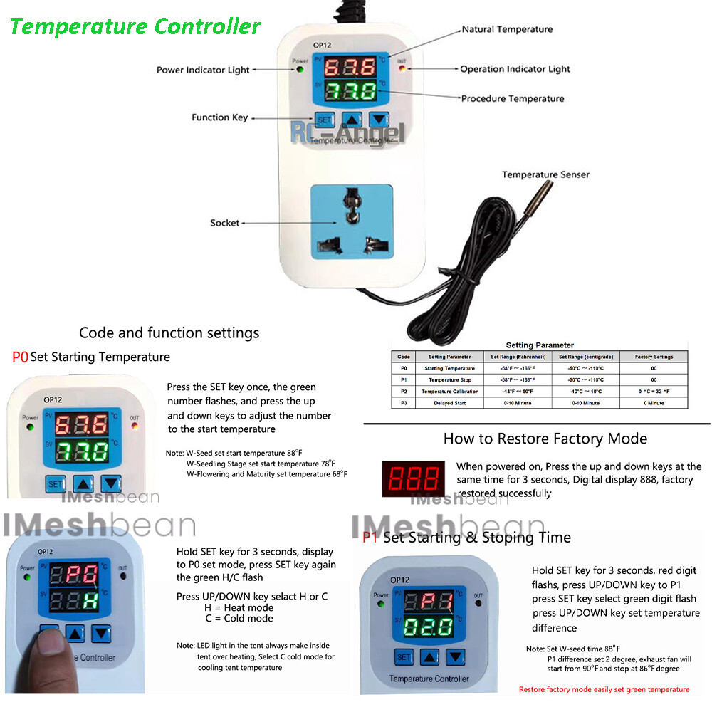 48"x48"x80" Grow Tent Kit w/LED Full Spectrum Grow Light +Ventilation Inline Fan