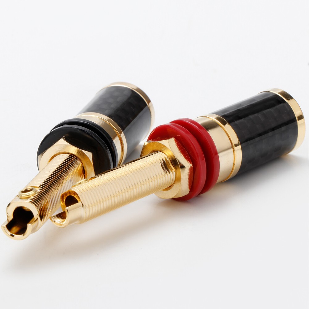 4PCS HIFI Binding Post Speaker Terminal Copper Banana Plug Socket Adapters DIY