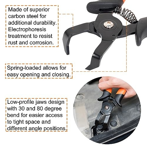 2 PCS Push Pin Pliers Set Auto Panel Clip and Trim Removal Tool Includes 30
