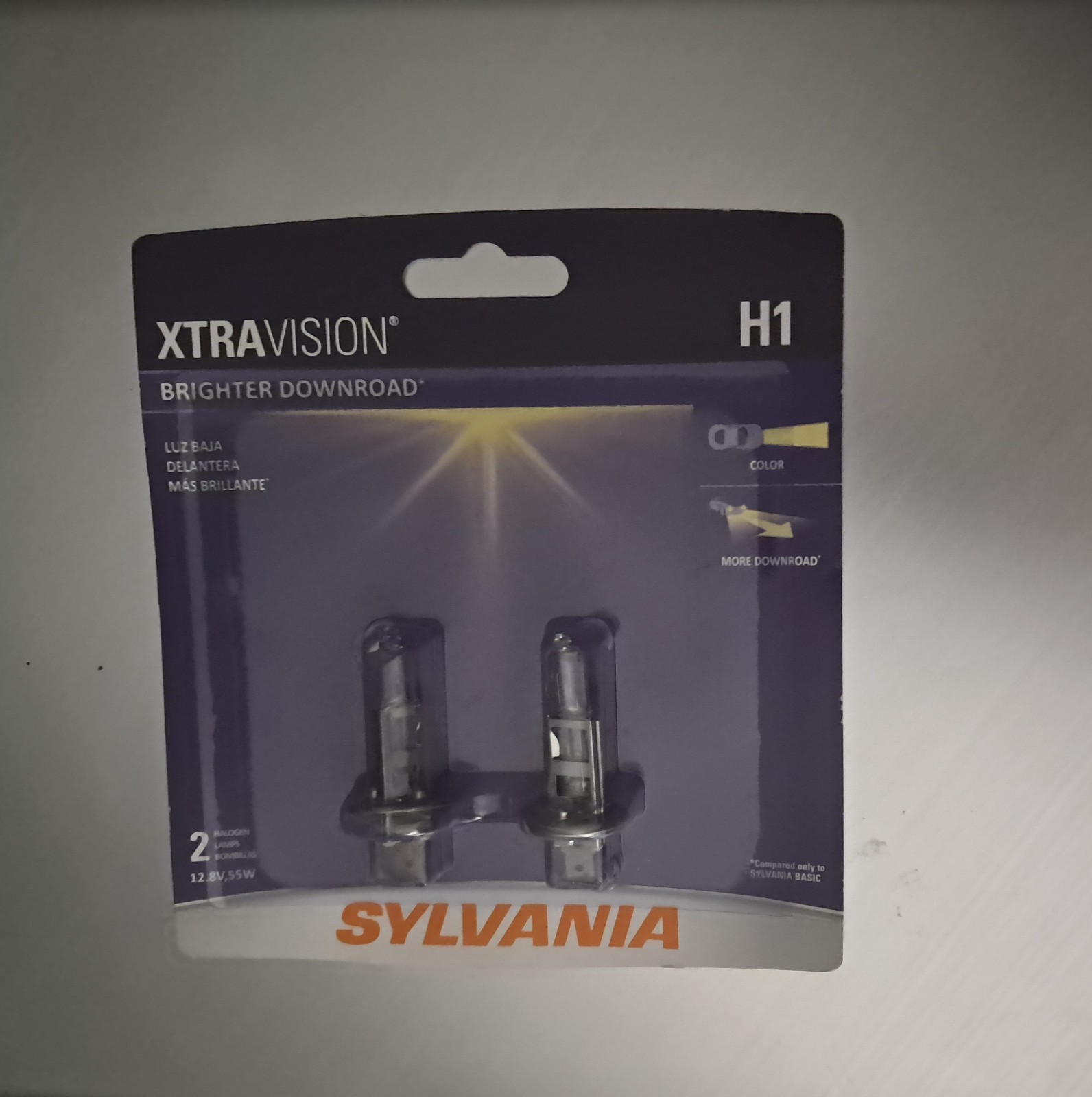 NEW - SYLVANIA H1 XtraVision Halogen Headlight Bulb - 2 Bulbs - Free ShipN!
