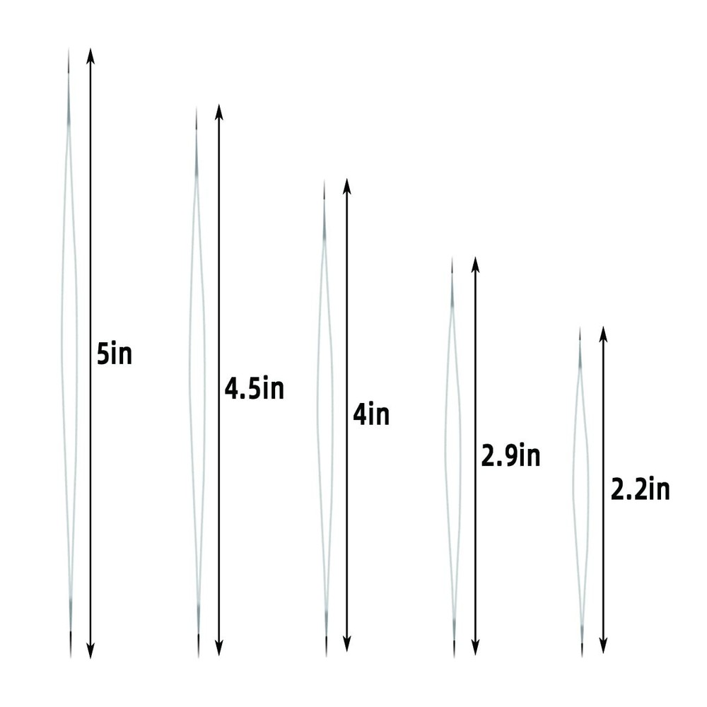 16 Pieces Big Eye Beading Needles Seed Beads Needle Variable, Silver