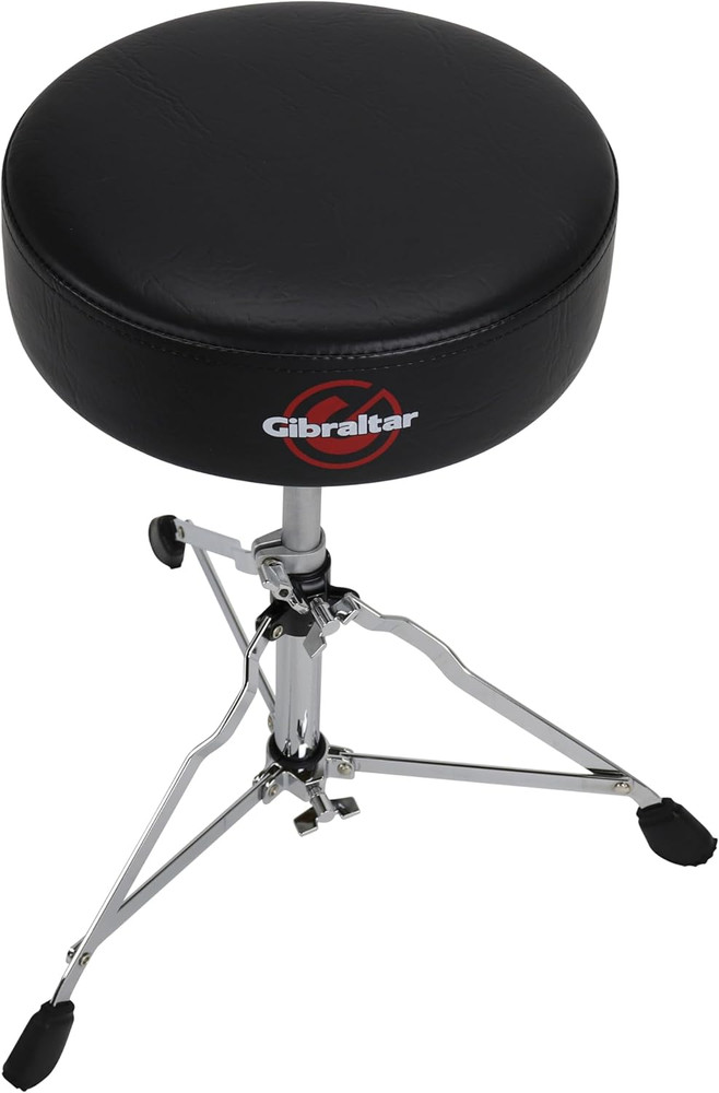 Drum Throne with Adjustable Height, round Seat, Single-Braced Drum Stool, Lightw
