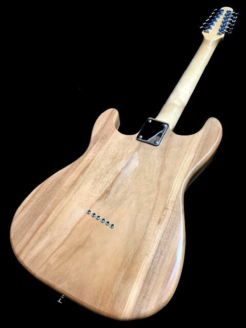 NEW STRAT STYLE 12 STRING SEMI-HOLLOW THINLINE NATURAL FINISH ELECTRIC GUITAR