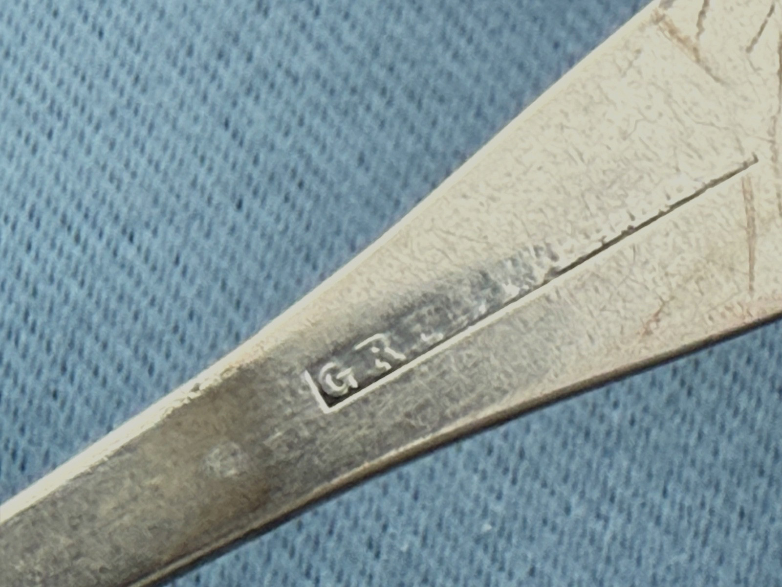 Mixed Lot Coin Silver 3 Soup or Desert Spoons Mixed Makers Mono 7 Inch 68 Grams