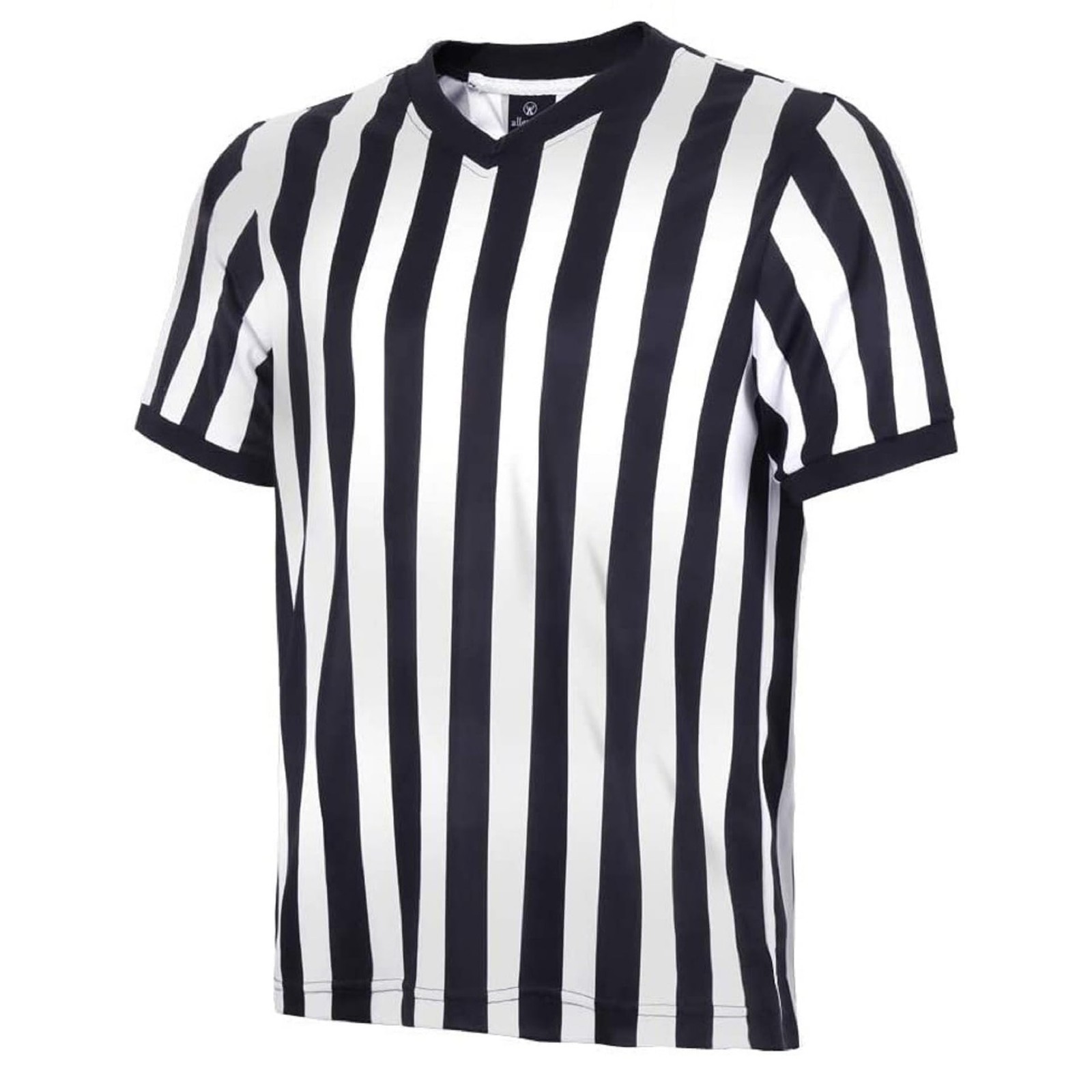 Men's Referee Shirt - Official Black & White Stripe Referee/Umpire Jersey – P...