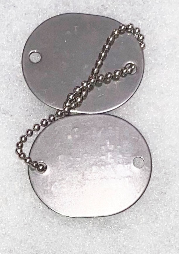 WWII Set USNR W J Lienert T-43 Dog Tags