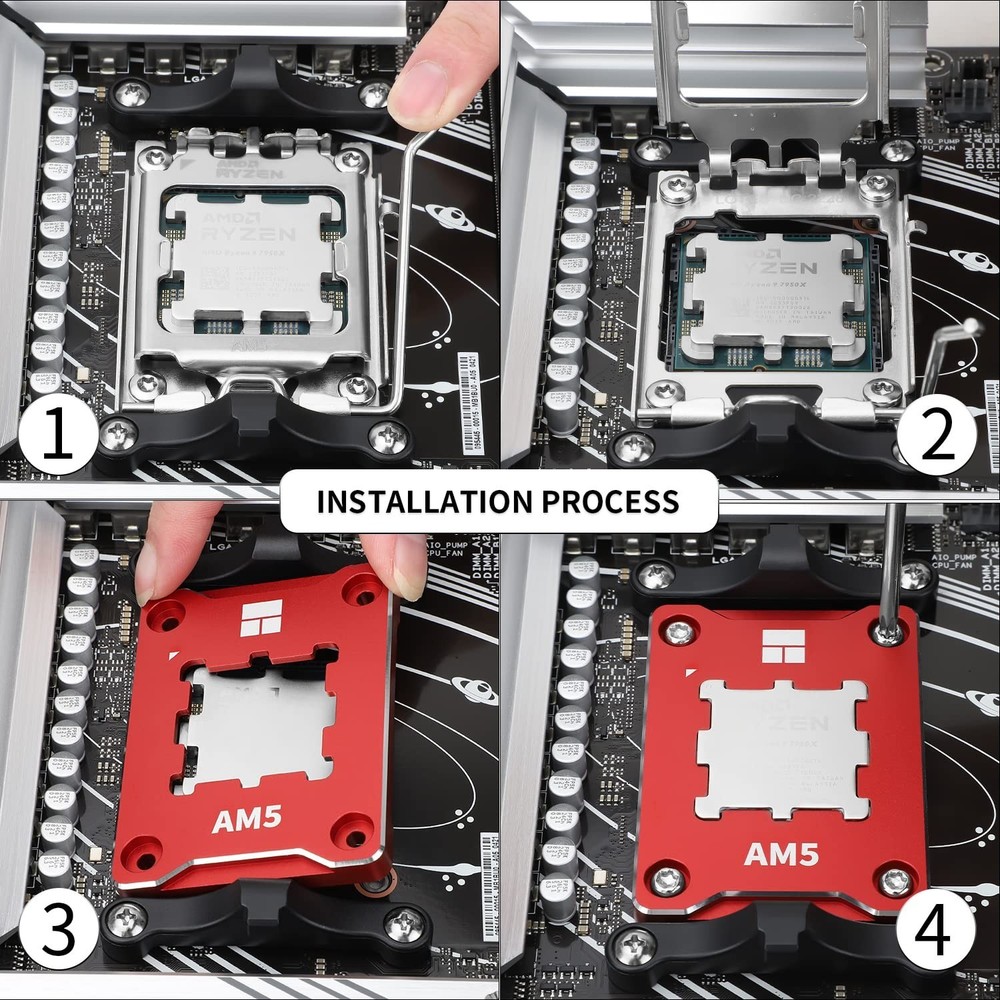 Efficient AM5 Aluminum Anti-Bending Frame for Enhanced Cooling Performance