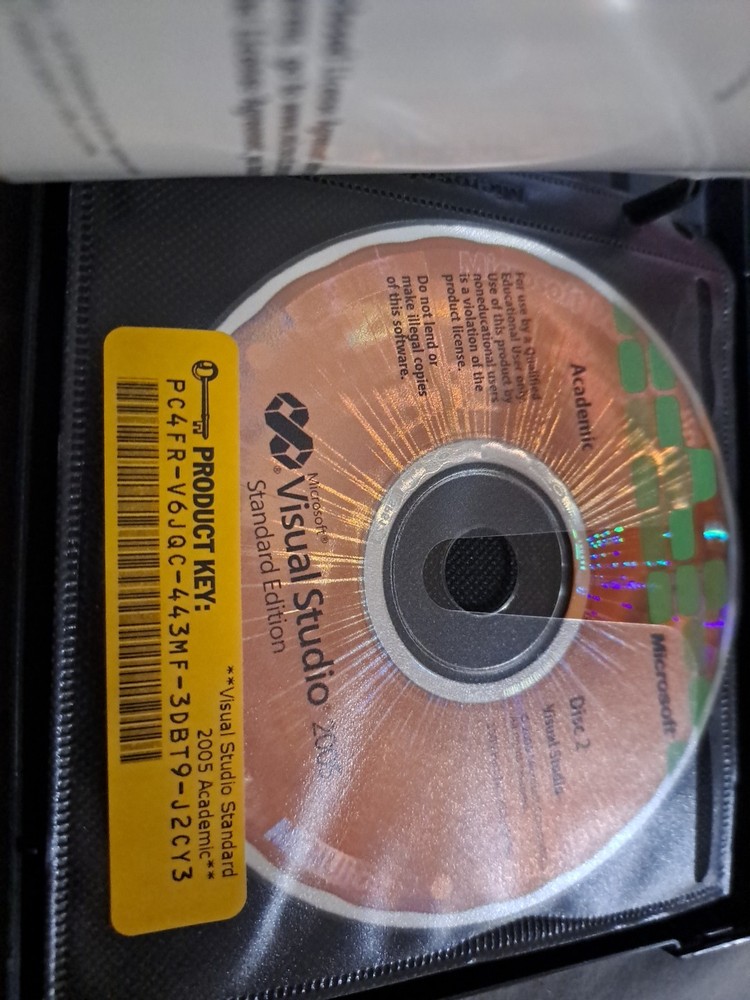 Microsoft Visual Studio 2005 Standard Edition 5 Disc Set w/ Key